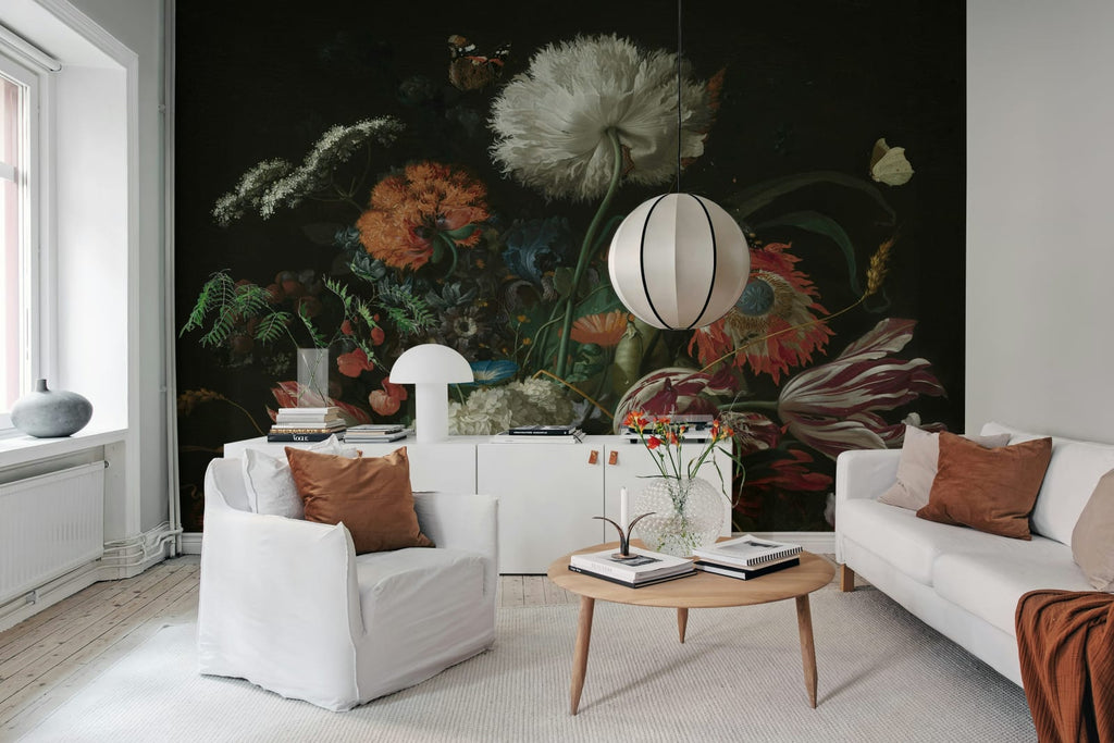 Bold Bouquet, Red Wallcoverings