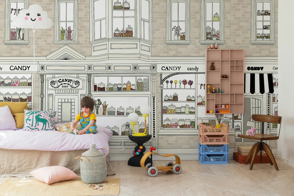 Candyshop, Beige Wallcoverings