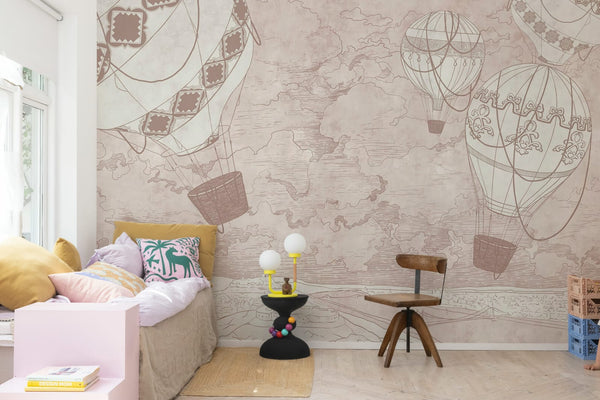 Balloon Travelers - Pink | Rebel Walls