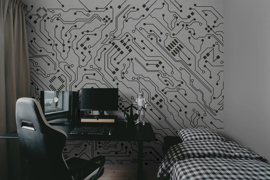 Circuit, White Wallcoverings