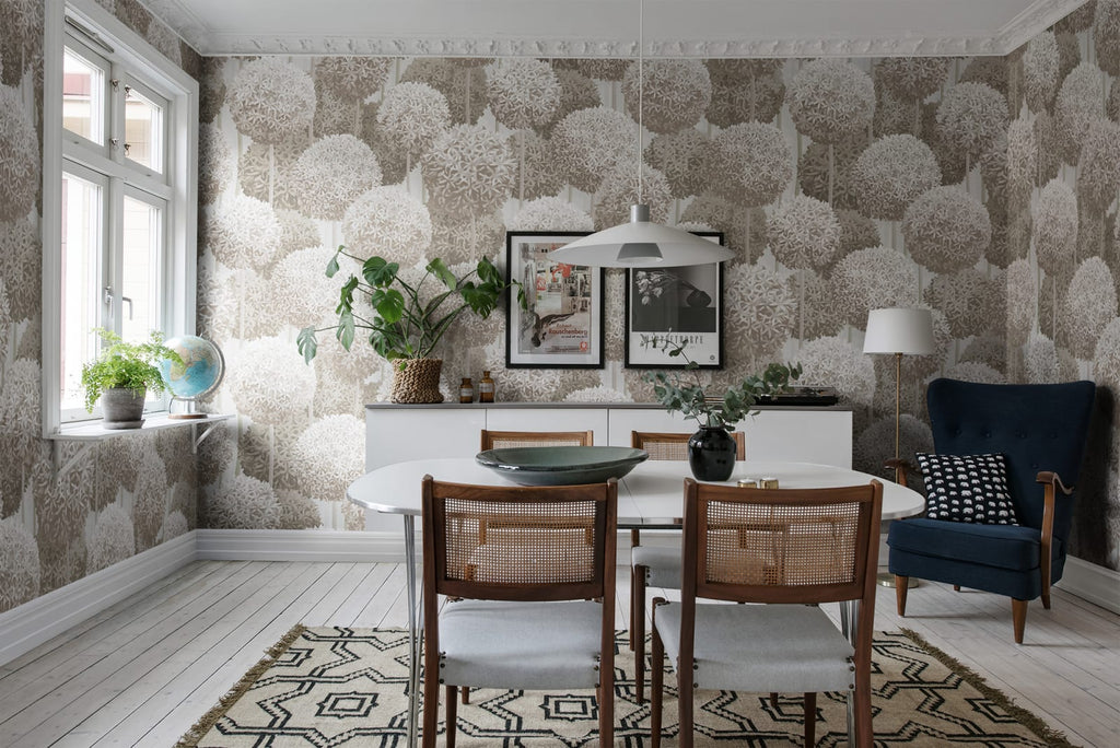 Elysian Flowers, Beige Wallcoverings