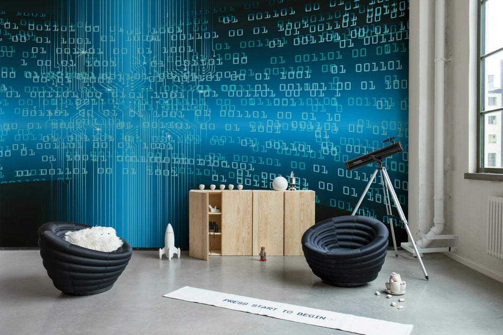 Code, Blue Wallcoverings