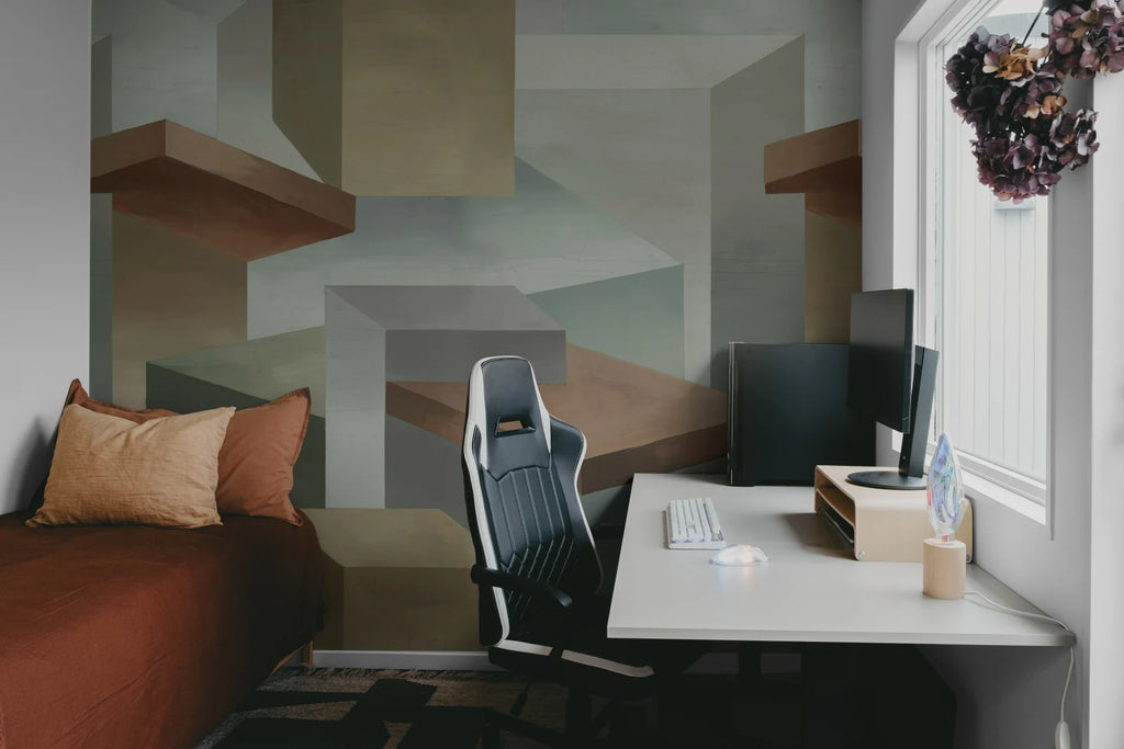 Geometrics, Beige Wallcoverings