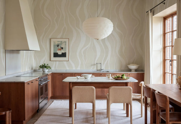 Gentle Lines, Beige Wallcoverings | Rebel Walls
