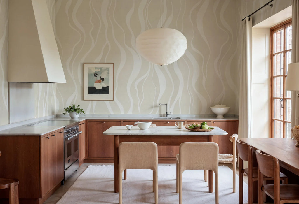 Gentle Lines, Beige Wallcoverings