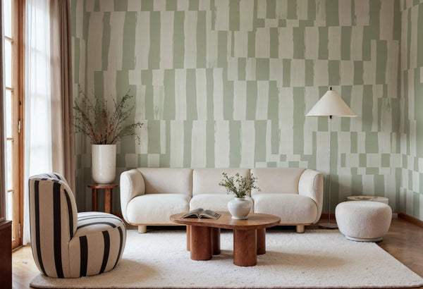 Broken Stripes - Green | Rebel Walls