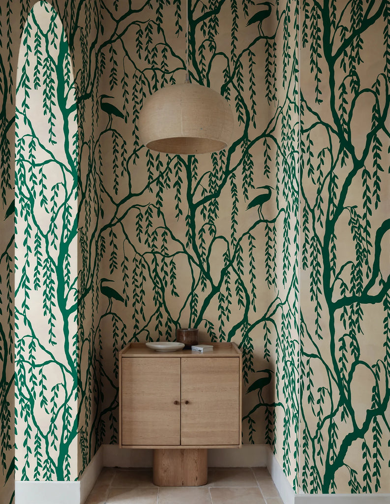 Droptree, Peach Wallcoverings