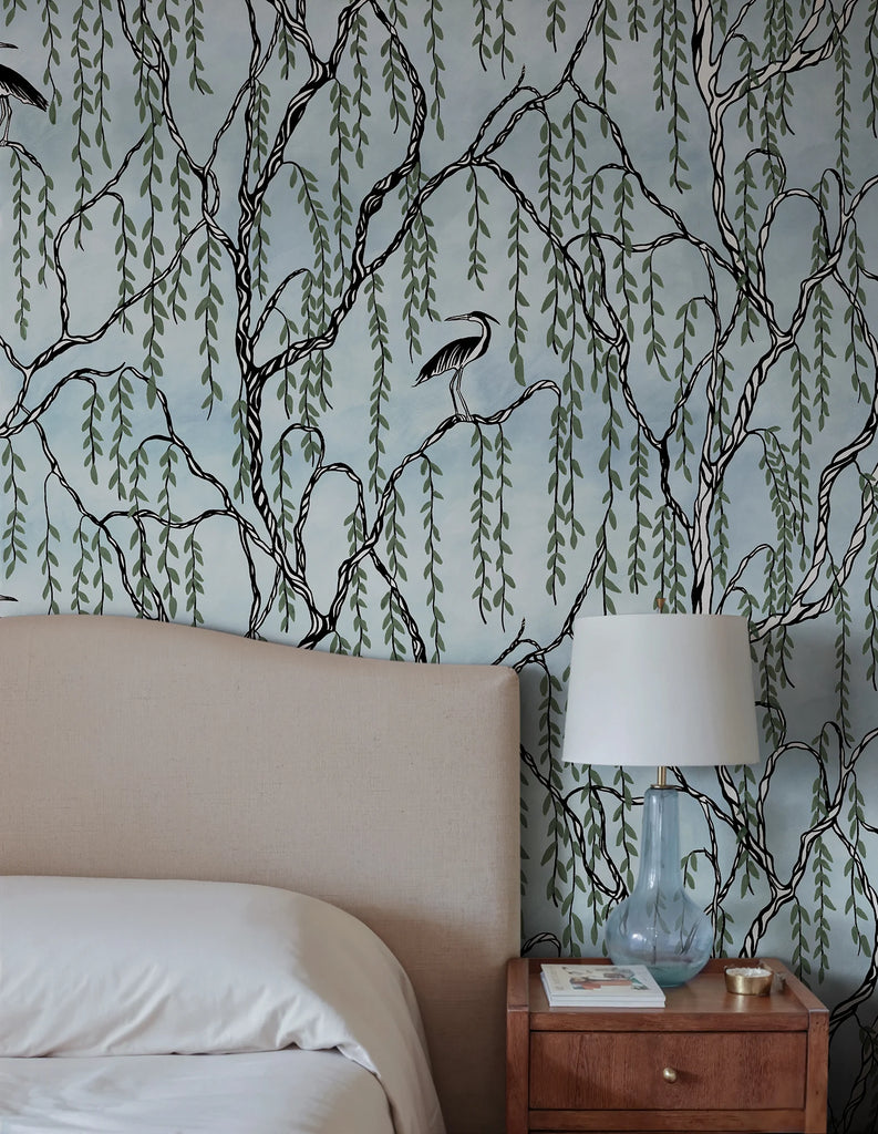 Droptree, Blue Wallcoverings