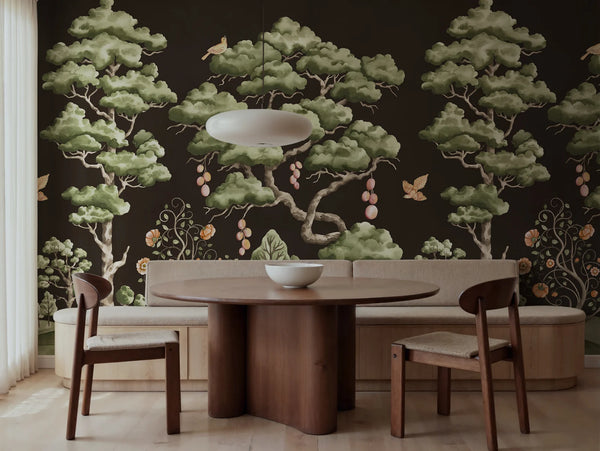 Forest Poem, Black Wallcoverings | Rebel Walls