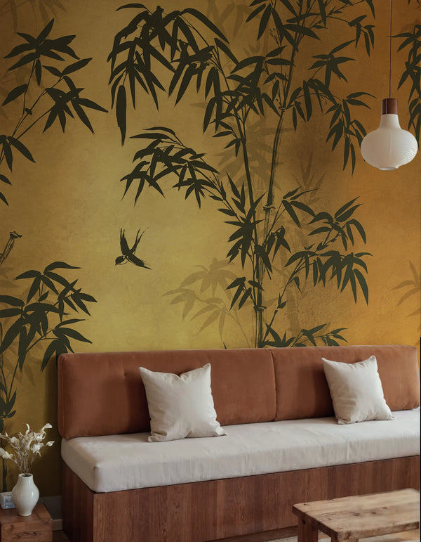 Bambusa - Gold | Rebel Walls