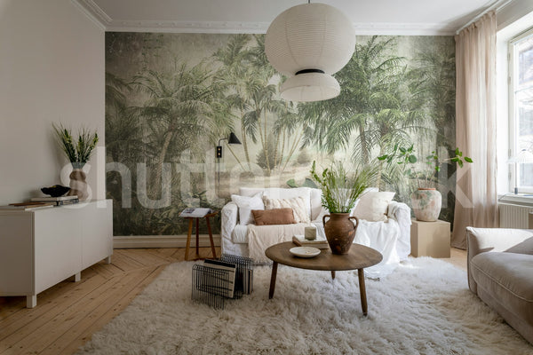 Faded Tropics Green | Rebel Walls