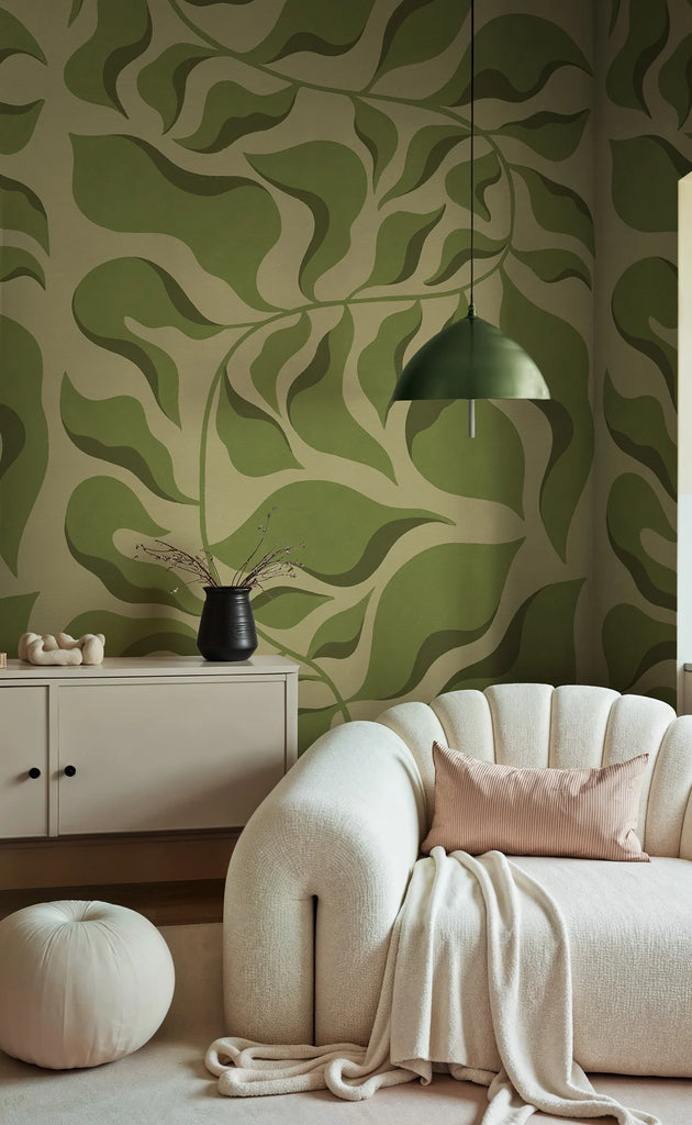 Bold Botanica, Light Green Wallcoverings