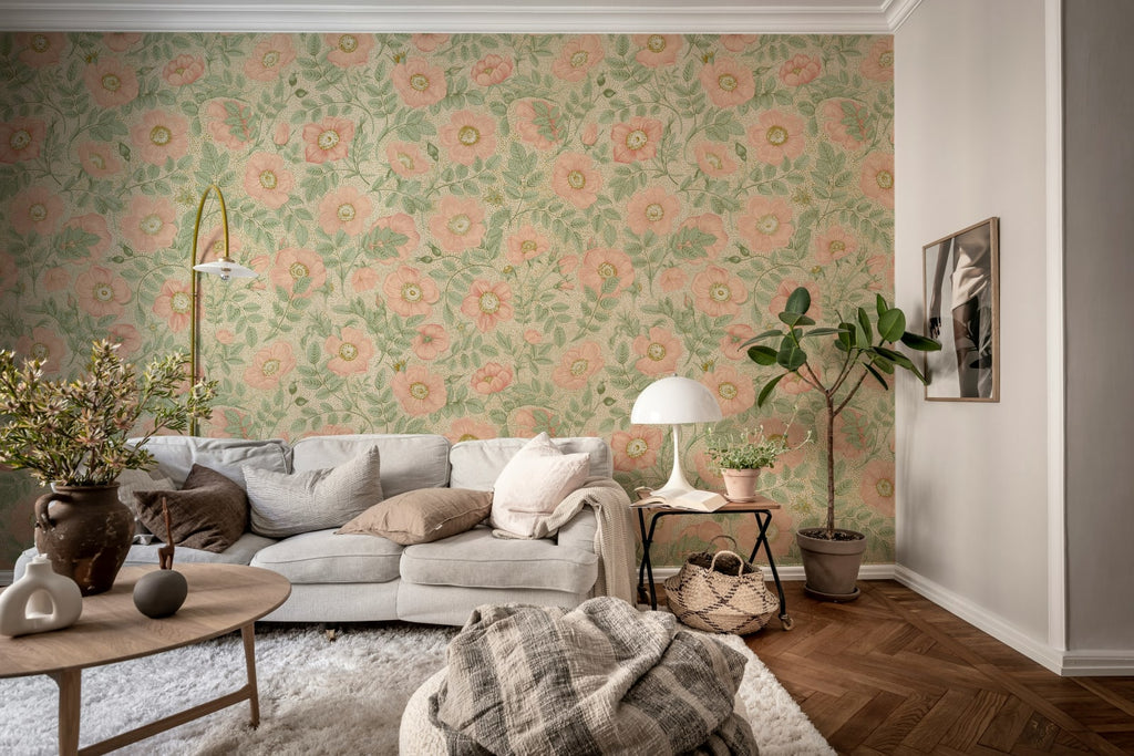 Briar Bloom, Pink Wallcoverings