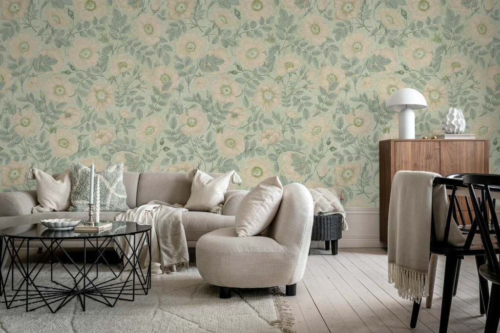 Briar Bloom, Pastel Wallcoverings