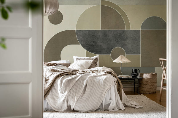 Abstract Geomtery - Greige | Rebel Walls