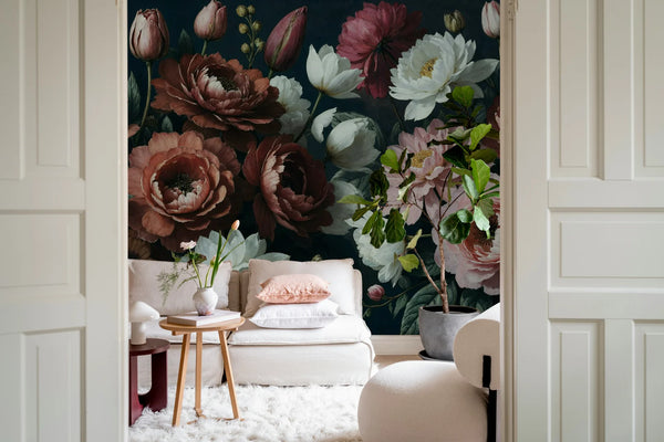 Bouquet in Bloom - Dark | Rebel Walls