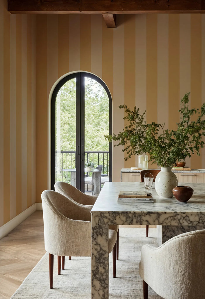Bold Stripes, Yellow Wallcoverings