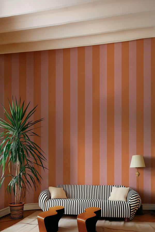 Bold Stripes - Orange | Rebel Walls