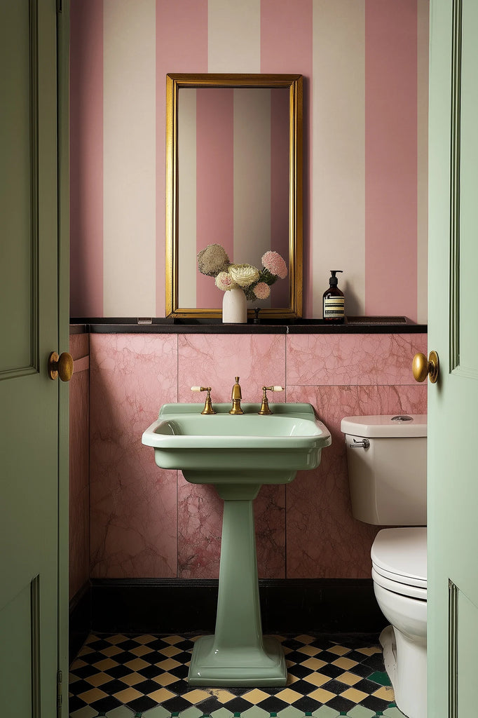 Bold Stripes, Pink Wallcoverings