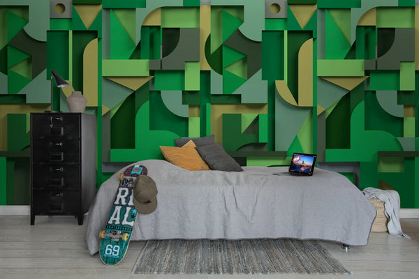 Caroline - Green | Rebel Walls