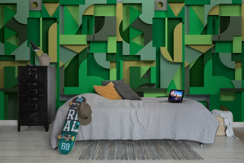 Caroline, Green Wallcoverings