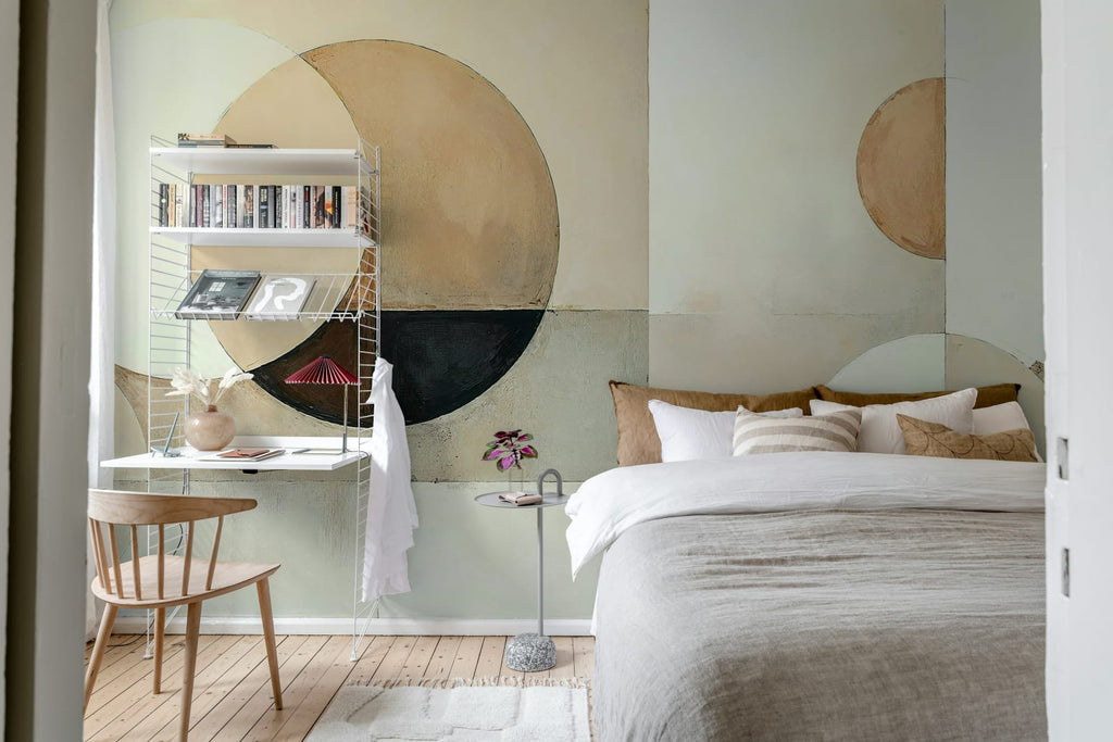 Circles, Beige Wallcoverings