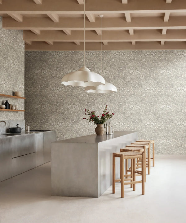 Flower Tree, Beige Wallcoverings | Rebel Walls