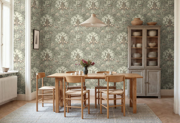Flower Tree, Light Green Wallcoverings | Rebel Walls