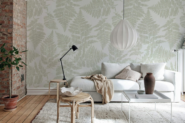 Fern Print, Gray Wallcoverings | Rebel Walls