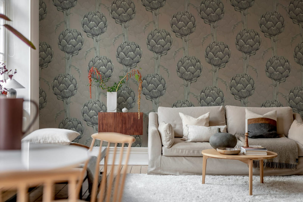 Cynara Grace, Soft Beige Wallcoverings