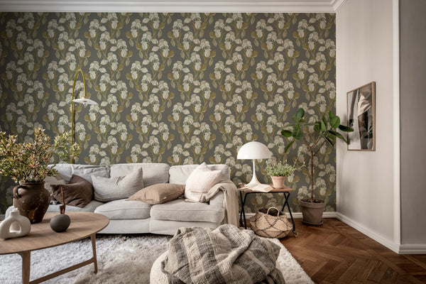 Garland Flora, Brown Wallcoverings | Rebel Walls