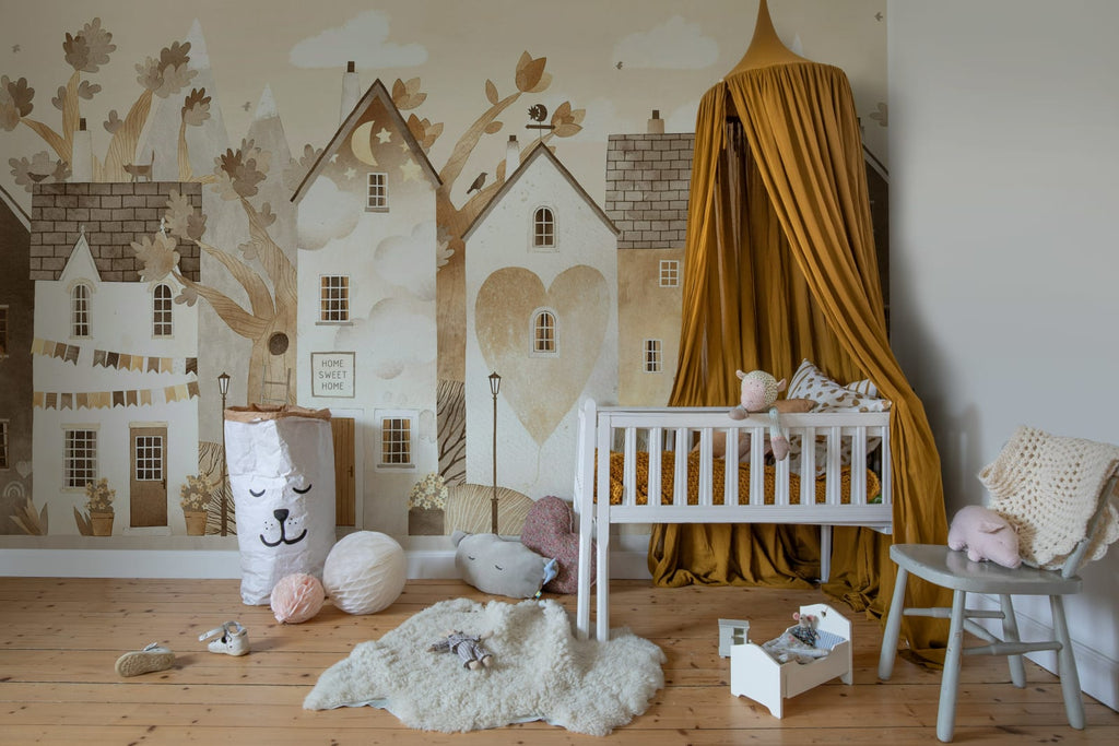 Cute Village, Autumn Wallcoverings