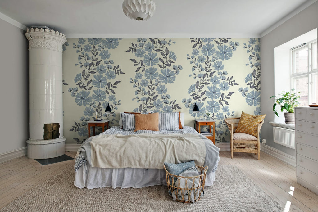Bold Bloom, Sky Wallcoverings