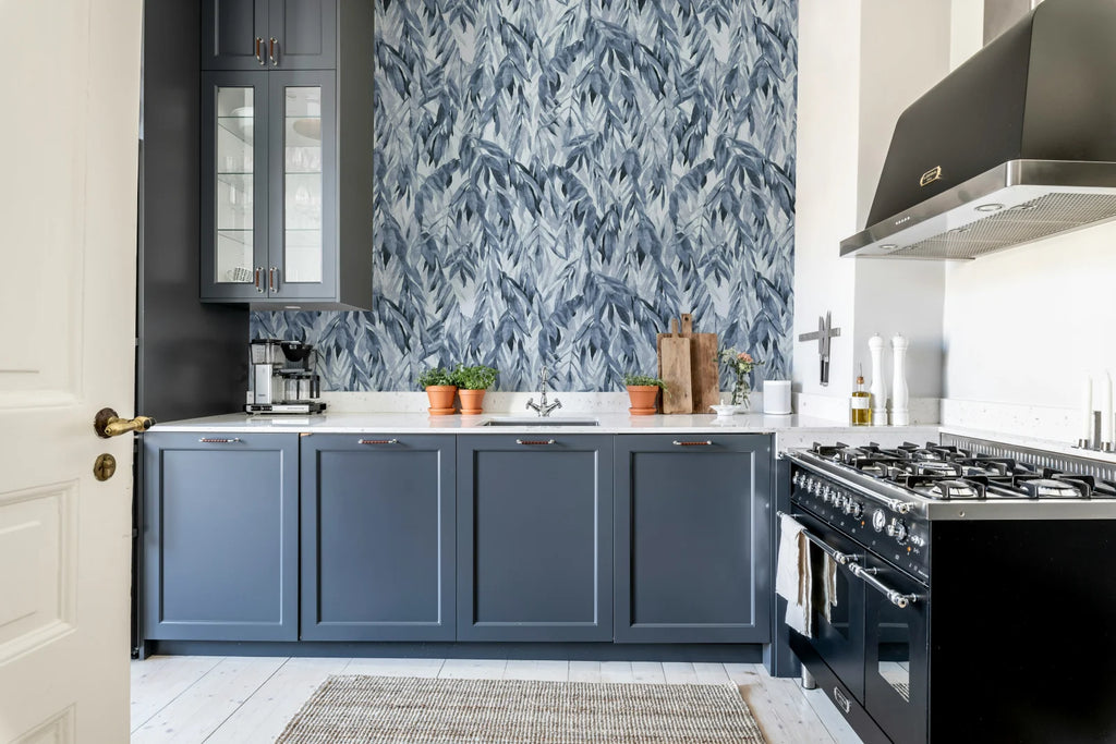 Hanging Branches, Blue Wallcoverings