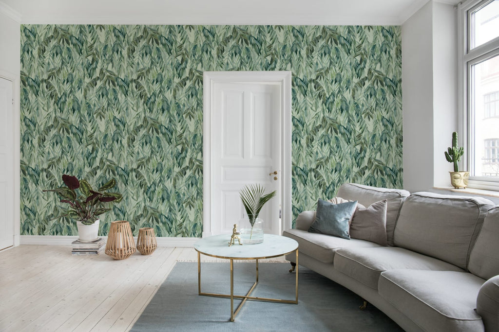 Hanging Branches, Silver Green Wallcoverings