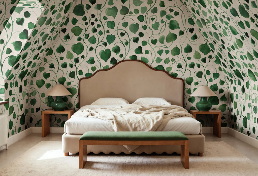 Eternal Vine, Green Wallcoverings