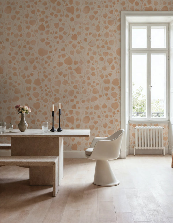 Eternal Vine, Peach Wallcoverings | Rebel Walls