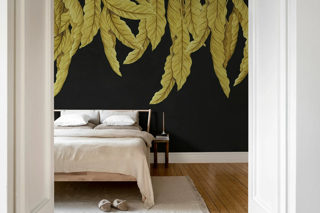 Hanging Palms, Balck Wallcoverings