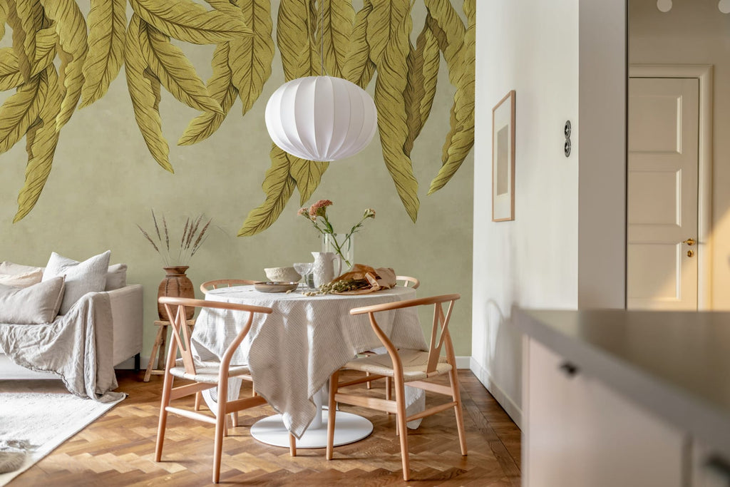 Hanging Palms, Beige Wallcoverings