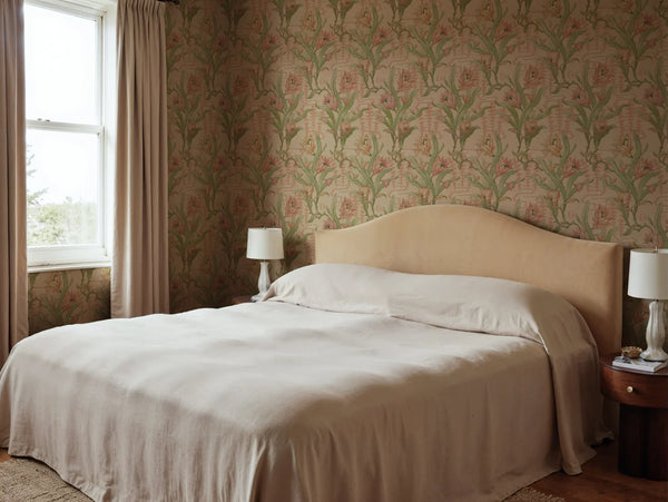 Flower in Pond, Beige Wallcoverings | Rebel Walls