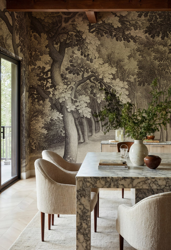 Forest Engraving, Vintage Wallcoverings