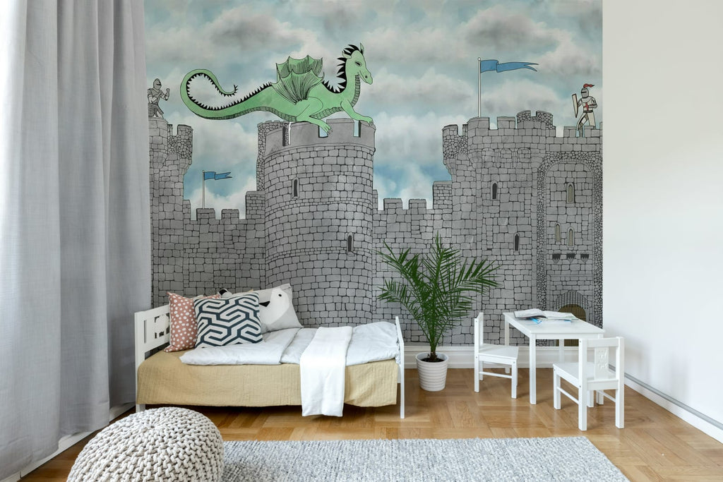 Dragon Castle, Blue Wallcoverings