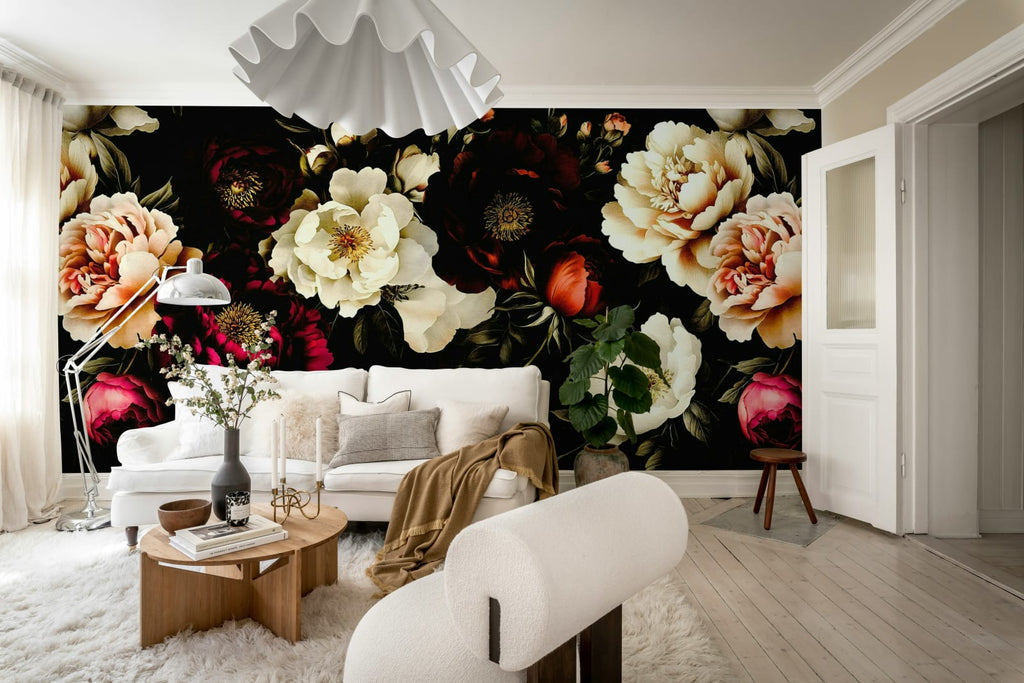 Bouquet of Roses, Red Wallcoverings
