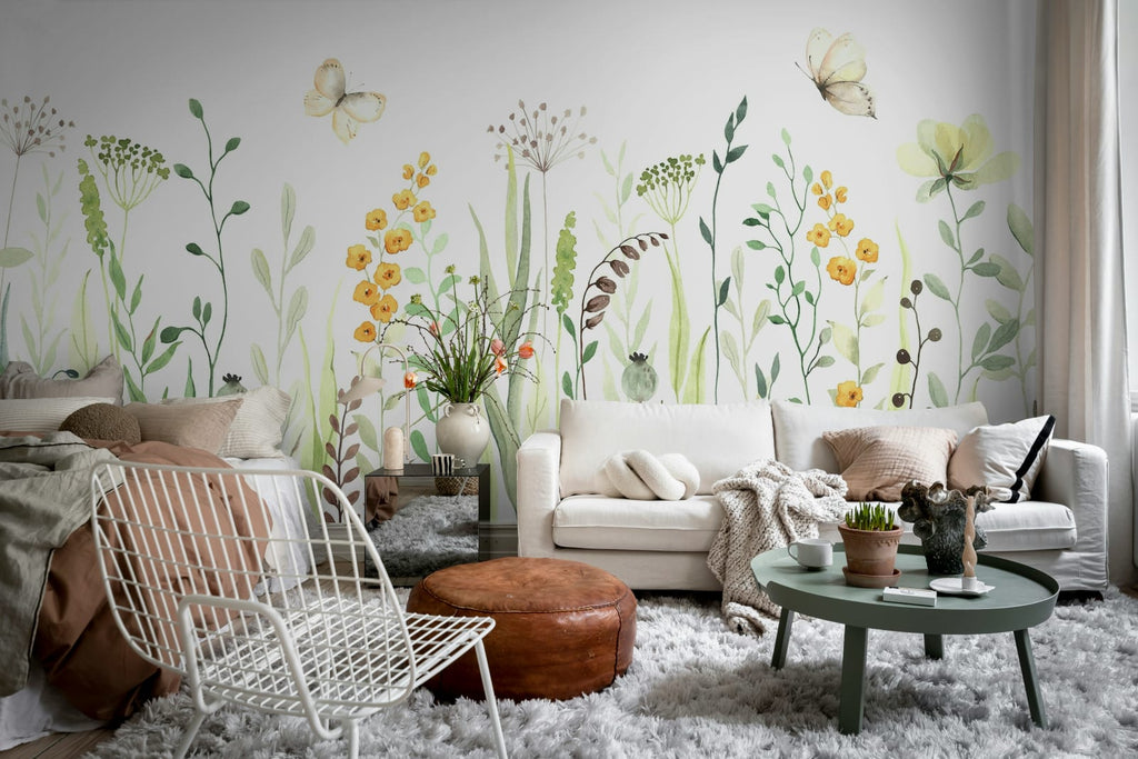 Butterfly Garden, Pastel Wallcoverings