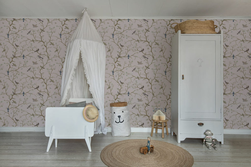 Bird Chinoiserie, Pink