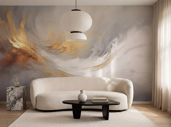 Aqua Flow - Gold | Rebel Walls