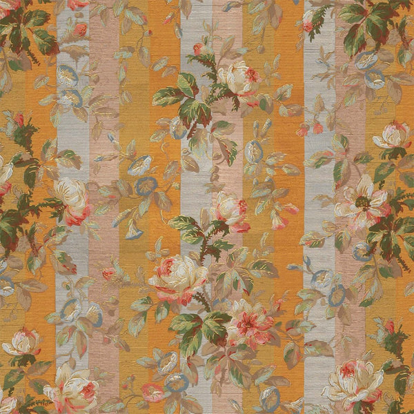 Rainbow Rose Dusk Stripe, Sample Wallcoverings | House of Hackney