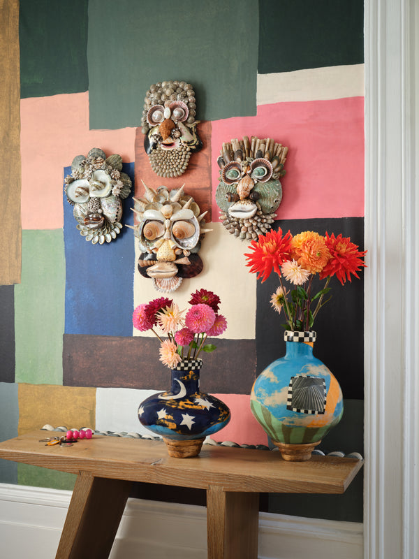 Read the Room - Blue, Green, Pink, Brown Wallcovering | Mind the Gap