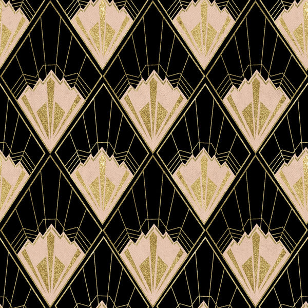 Revival - Gold, Black Wallcovering | Mind the Gap