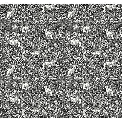 Indialantic Charcoal Wallcovering | Jeffrey Stevens